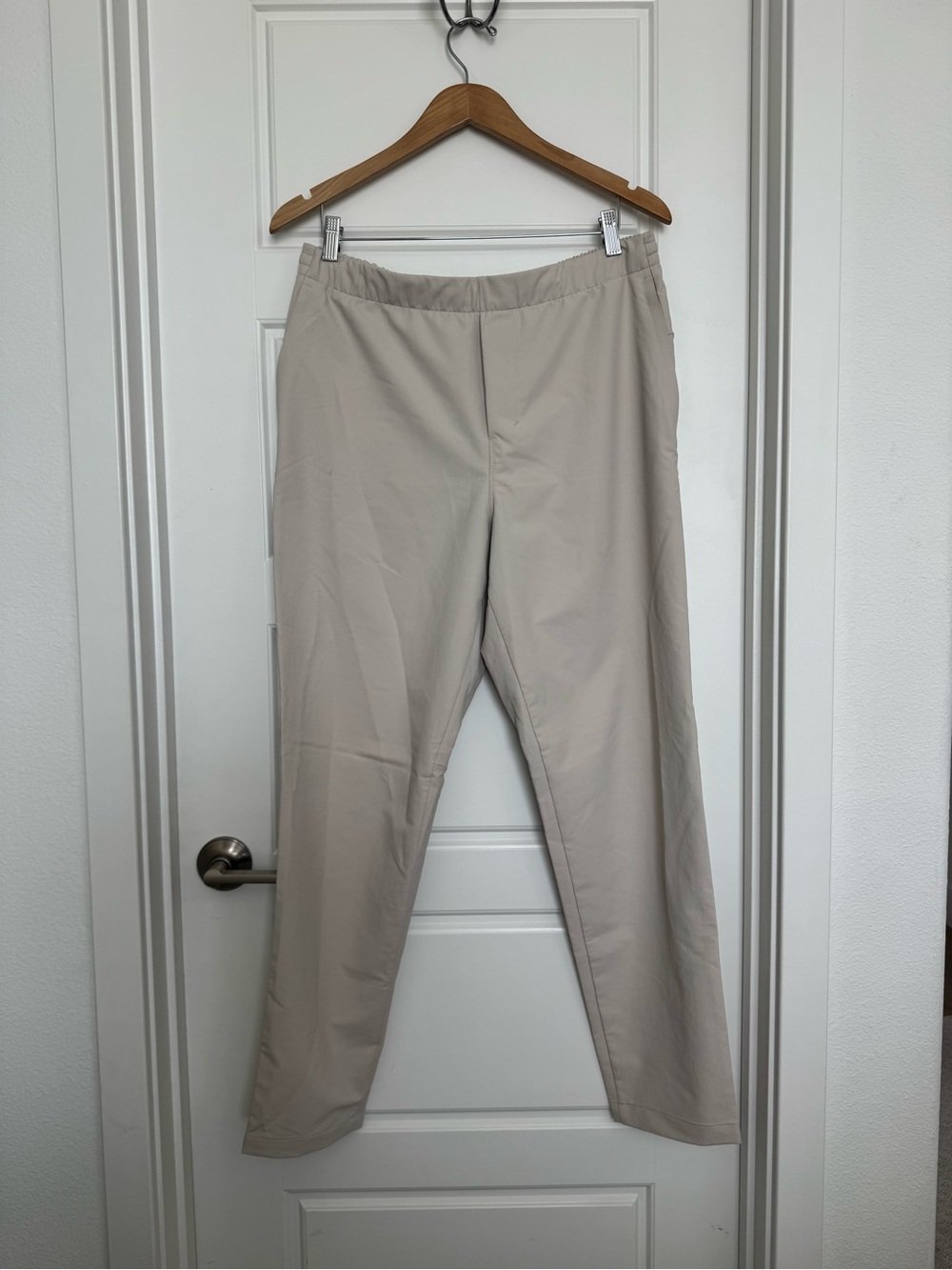 Men's Lululemon Casual Elastic-Waist Pants - Light Beige Size Large